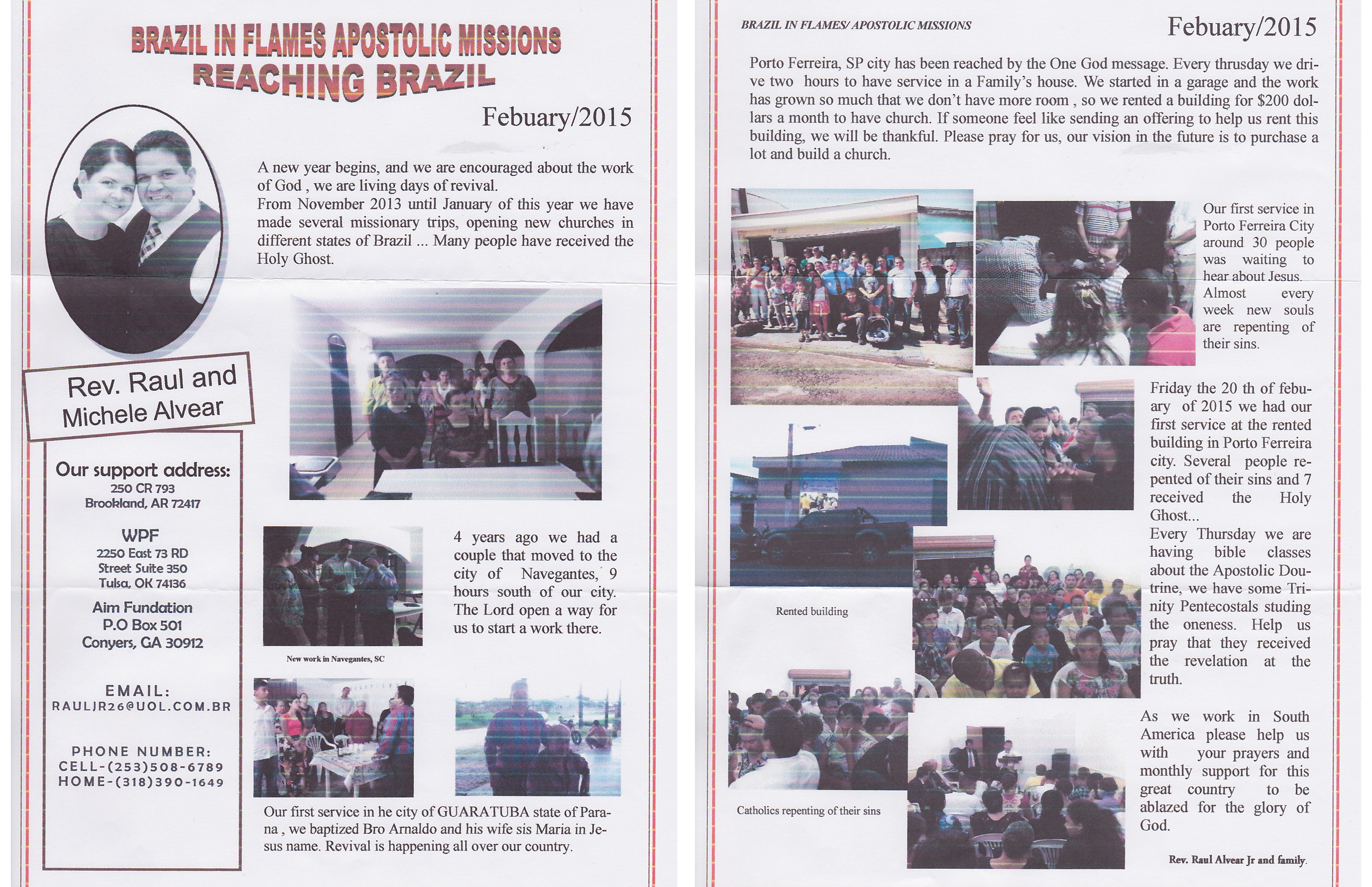 Brazil – Missionary Raul Alvear Jr.