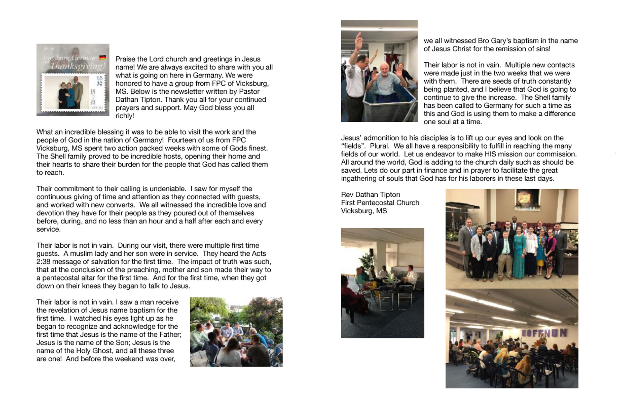 Germany – Missionary Brian Shell