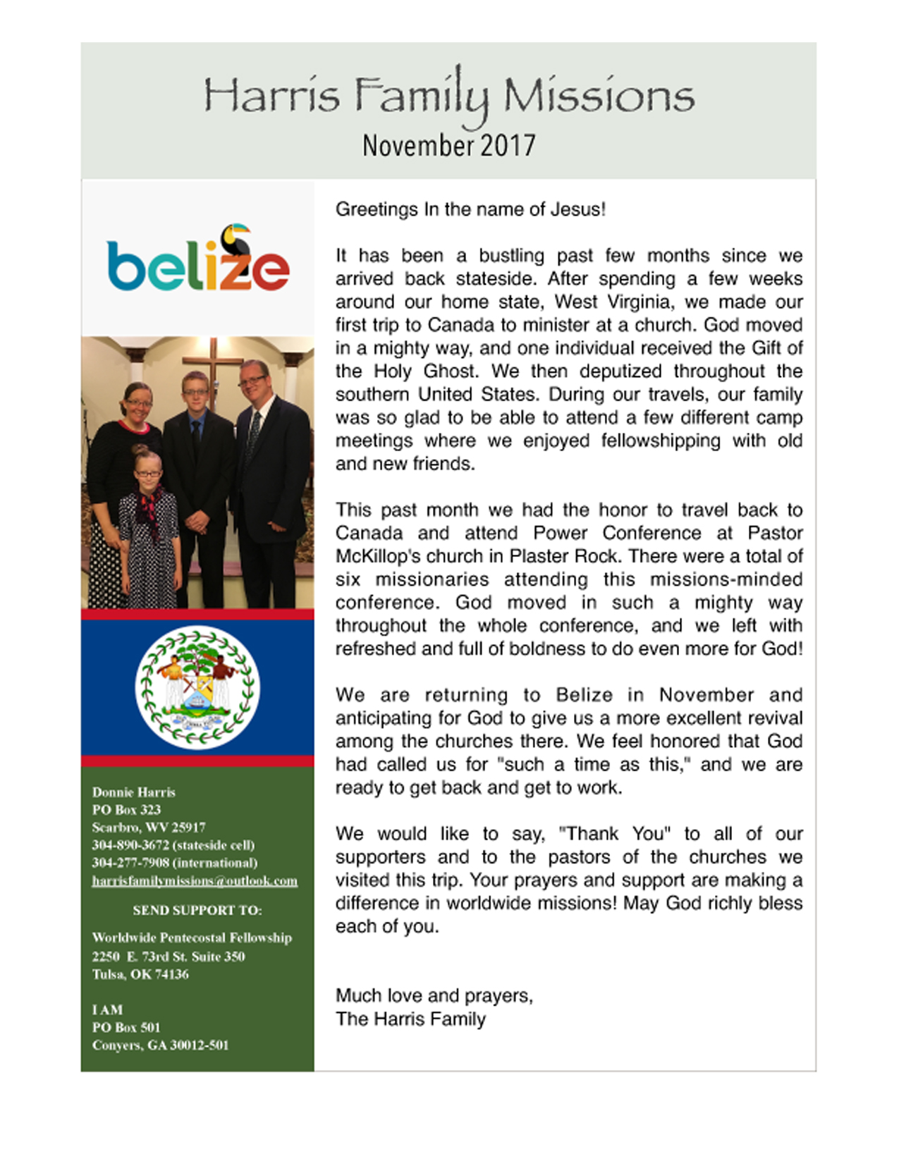 Belize – Missionary Donnie Harris