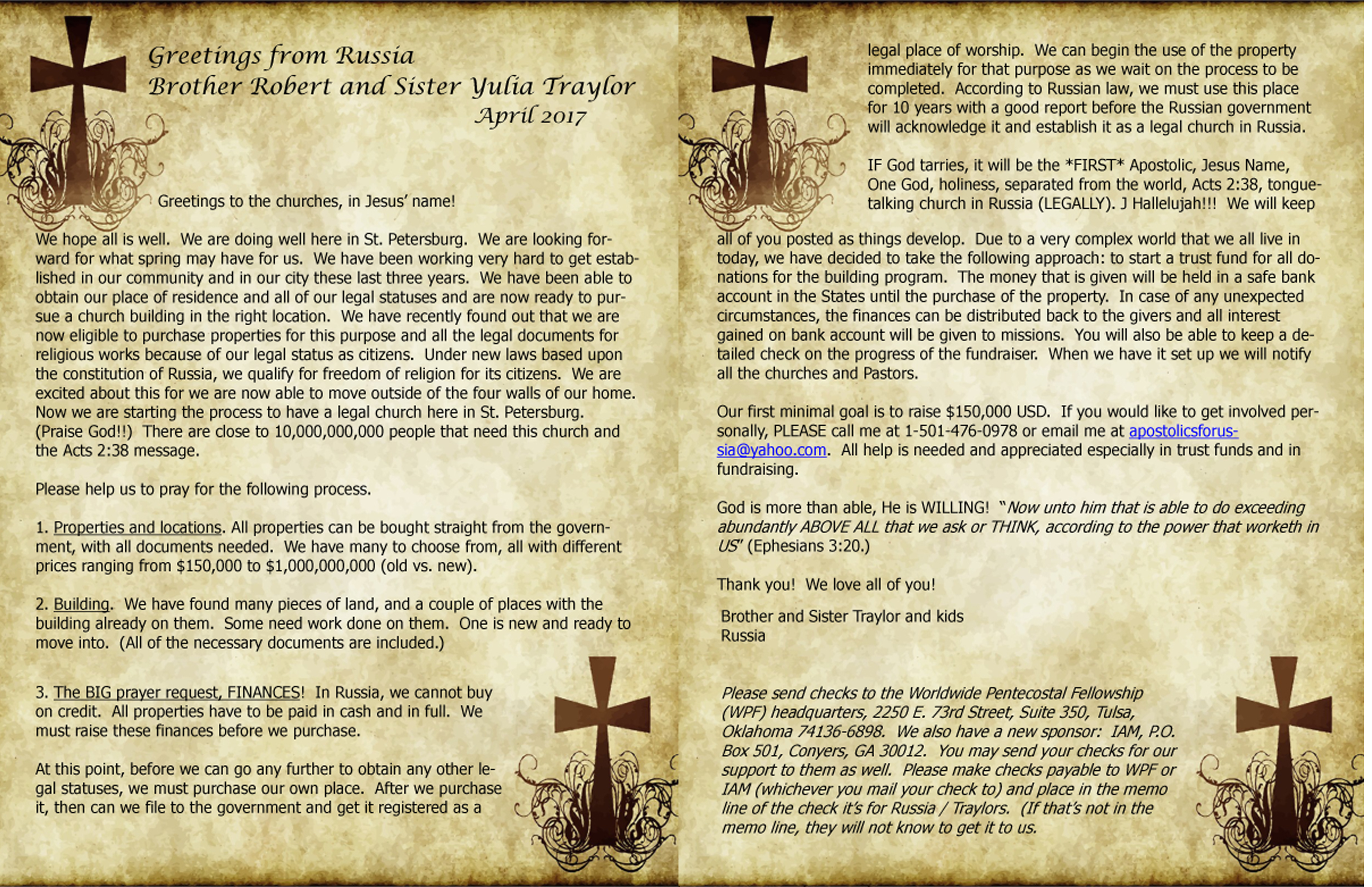 Russia – Missionary Robert Traylor